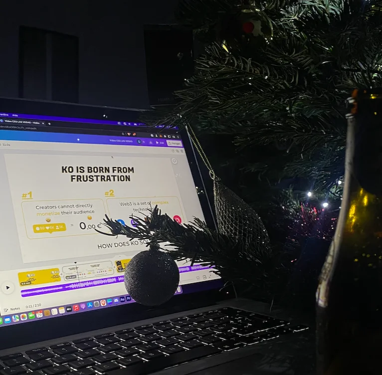 On December 29th, working on the video pitch deck for our stand.